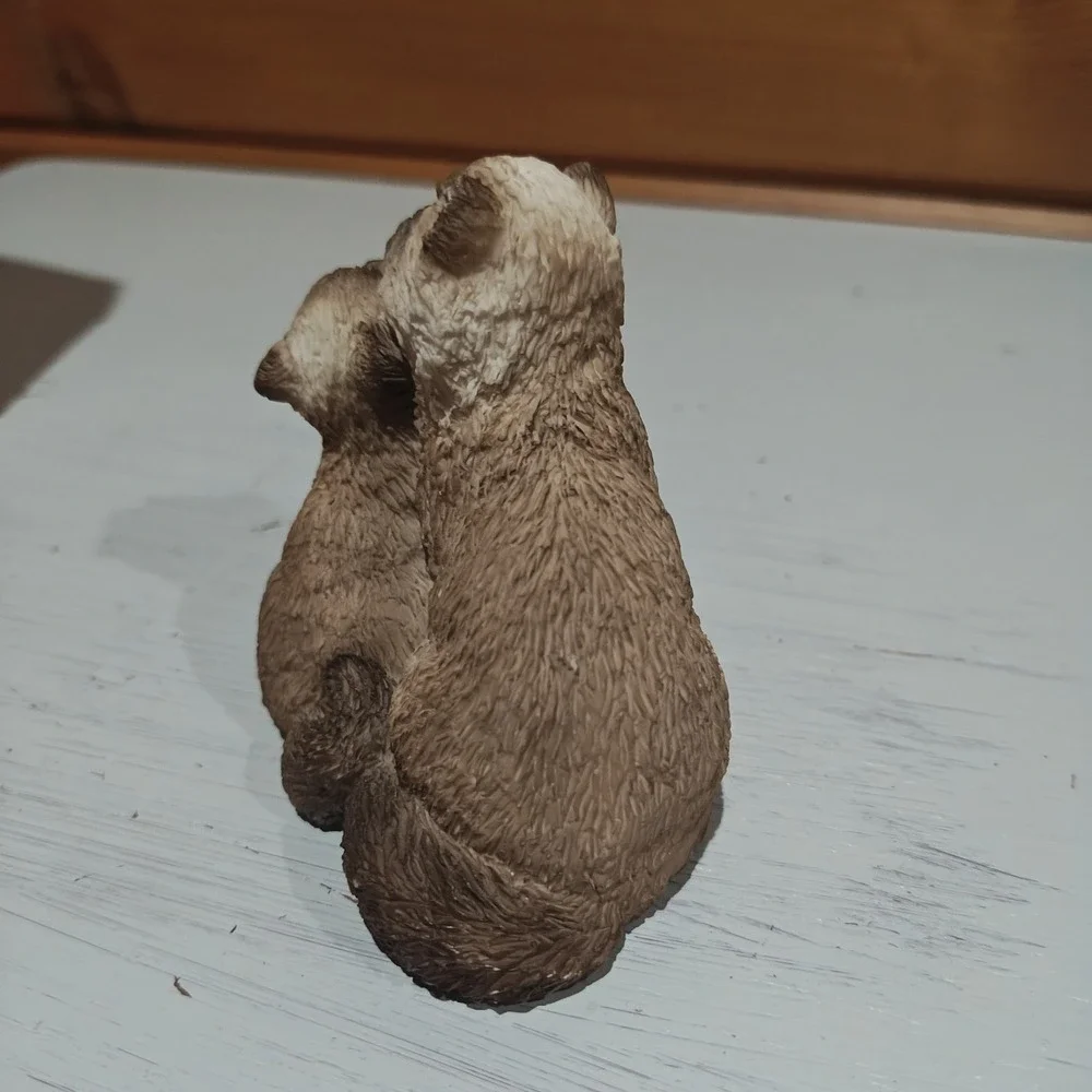 Vintage 1998 Stone Critters Himalayan Cat Bathing Kitten Kitty 4